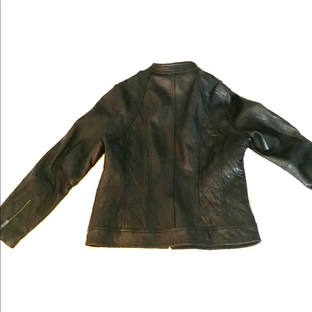 New Michael Michael Kors Moto Leather Jacket - Picture 2 of 6